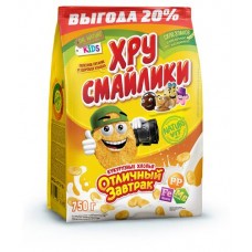 Хлопья кукурузные Хрусмайлики, 75 г (kastd) в магазинах Ашан