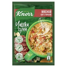 Суп быстрорастворимый Knorr Чашка супа Мясной с лапшой, 14 г (kastd) в магазинах Ашан