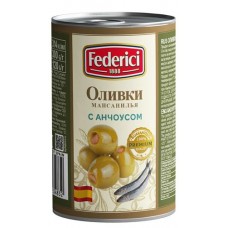 Оливки Federici с анчоусом, 300 г (kastd) в магазинах Ашан