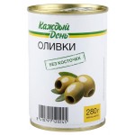 Оливки Каждый день зеленые без косточки, 280 г (kastd)