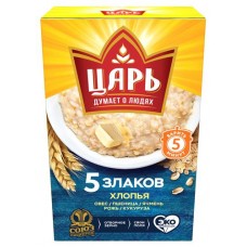 Хлопья ЦАРЬ 5 злаков, 400 г (kastd) в магазинах Ашан