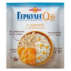 Каша овсяная Геркулес Q10 моментального приготовления с курагой, 35 г (kastd) в магазинах Ашан