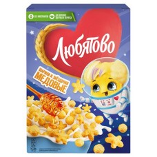 Готовый завтрак Любятово шарики и звездочки медовые, 200 г (kastd) в магазинах Ашан
