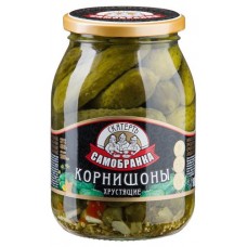 Корнишоны маринованные Скатерть-Самобранка, 500 мл (kastd) в магазинах Ашан