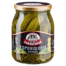 Корнишоны маринованные Скатерть-Самобранка, 720 мл (kastd) в магазинах Ашан