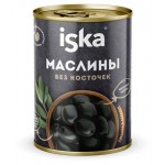 Маслины черные iska без косточки, 300 мл (kastd)