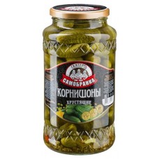 Корнишоны маринованные Скатерть-Самобранка, 1,375 кг (kastd) в магазинах Ашан