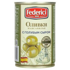 Оливки Federici с голубым сыром, 300 г (kastd) в магазинах Ашан