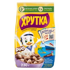 Готовый завтрак ХРУТКА DUO шоколадный обогащенный кальцием, 230 г (kastd) в магазинах Ашан