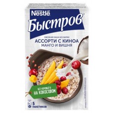 Каша овсяная Быстров Ассорти с киноа Манго и Вишня, 175 г (kastd) в магазинах Ашан