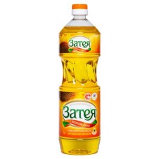 Масло подсолнечное Затея нерафинированное, 1 л (kastd) в магазинах Ашан