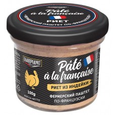 Риет из индейки ГЛАВПРОДУКТ, 100 г (kastd) в магазинах Ашан