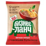 Лапша быстрого приготовления Бизнес ланч с говяжьим бульоном, 60 г (kastd)