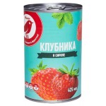 Клубника консервированная АШАН Красная птица в сиропе, 425 мл (kastd)