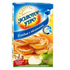 Смесь для выпечки Золотое Утро Оладьи с яблоками, 250 г (kastd) в магазинах Ашан