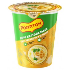 Пюре картофельное Роллтон Сыр с чесноком и зеленью, 55 г (kastd) в магазинах Ашан