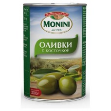 Оливки Monini с косточкой, 300 г (kastd) в магазинах Ашан