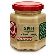 Хрен сливочный АШАН Красная птица, 180 г (kastd) в магазинах Ашан