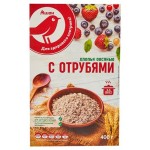Хлопья овсяные АШАН Красная птица с отрубями, 400 г (kastd)