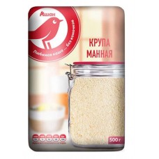 Крупа манная АШАН Красная птица, 500 г (kastd) в магазинах Ашан
