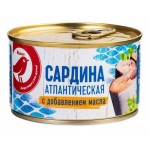 Сардина АШАН Красная птица атлантическая, 250 г (kastd)