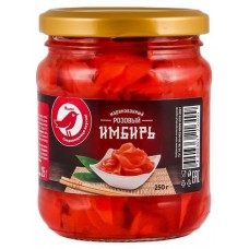 Имбирь маринованный АШАН Красная птица розовый, 250 г (kastd) в магазинах Ашан