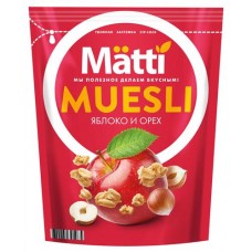 Мюсли Matti орех и яблоко, 250 г (kastd) в магазинах Ашан