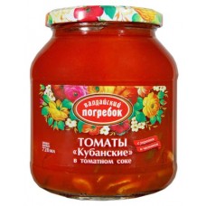 Томаты в томатном соке Валдайский Погребок Кубанские, 720 мл (kastd) в магазинах Ашан