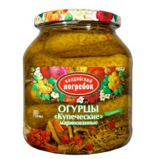 Огурцы маринованные Валдайский Погребок Купеческие, 720 мл (kastd) в магазинах Ашан