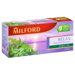 Напиток чайный Milford Relax Мята курчавая-Розмарин в пакетиках, 20х1,75 г (kastd)
