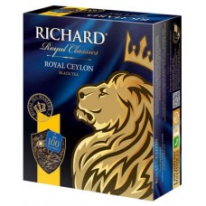 Чай черный Richard Royal Ceylon высокогорный в пакетиках, 100х2 г (kastd) в магазинах Ашан