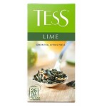 Чай зеленый Tess Лайм с добавками в пакетиках, 25 шт (kastd)