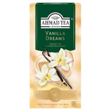 Чай черный Ahmad Tea Ванильные Грезы в пакетиках, 25 х 1,8 г (kastd) в магазинах Ашан