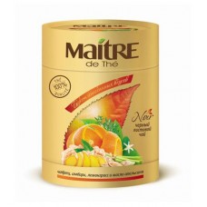 Чай черный Maitre de The Букет изысканных вкусов листовой имбирь лемонграс чабрец масло апельсина, 100 г (kastd) в магазинах Ашан