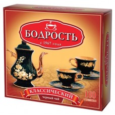 Чай черный Бодрость Классический в пакетиках, 100х1,5 г (kastd) в магазинах Ашан