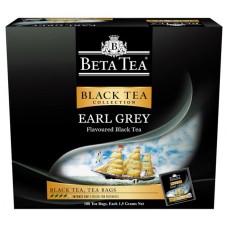 Чай черный BETA TEA Бергамот в пакетиках, 100х1,5 г (kastd) в магазинах Ашан