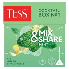 Чайный напиток Tess Cocktail Box Ė1 мята в пирамидках, 20х1,5 г (kastd) в магазинах Ашан