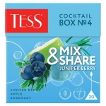 Чай травяной Tess Cocktail Box Ė4 можжевельник в пирамидках, 20х1,5 г (kastd)