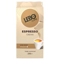 Кофе молотый Lebo Espresso Сrema, 230 г (kastd) в магазинах Ашан