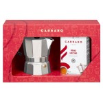 Набор подарочный Carraro Кофе молотый Primo Mattino 250 г + гейзерная кофеварка Italco Express (kastd)