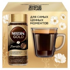 Набор подарочный Nescafe Gold Barista кофе растворимый 85 г + кружка 260 мл (kastd) в магазинах Ашан