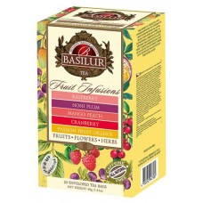 Чайный напиток Basilur Фруктовое вдохновение Fruit infusions ассорти Том 3, 20 пакетиков (kastd) в магазинах Ашан
