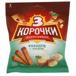 Сухарики ржаные 3 Корочки со вкусом холодца и хрена, 40 г (kastd)