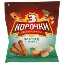 Сухарики ржаные 3 Корочки со вкусом холодца и хрена, 40 г (kastd) в магазинах Ашан