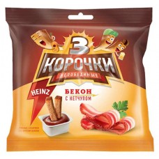 Сухарики ржаные 3 Корочки со вкусом бекона и кетчупом Heinz, 60 г (kastd) в магазинах Ашан