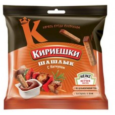 Сухарики ржано-пшеничные Кириешки со вкусом шашлыка с кетчуп Heinz, 85 г (kastd) в магазинах Ашан