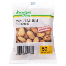 Фисташки Каждый День соленые жареные, 50 г (kastd) в магазинах Ашан