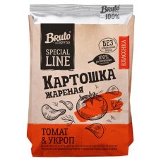 Чипсы Bruto Картошка натуральная жареная томат и укроп, 100 г (kastd) в магазинах Ашан