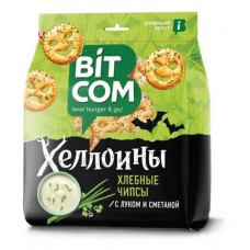 Чипсы Bitcom хлебные лук сметана Хеллоины, 150 г (kastd) в магазинах Ашан
