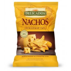 Чипсы кукурузные Delicados Nachos с нежнейшим сыром, 150 г (kastd) в магазинах Ашан